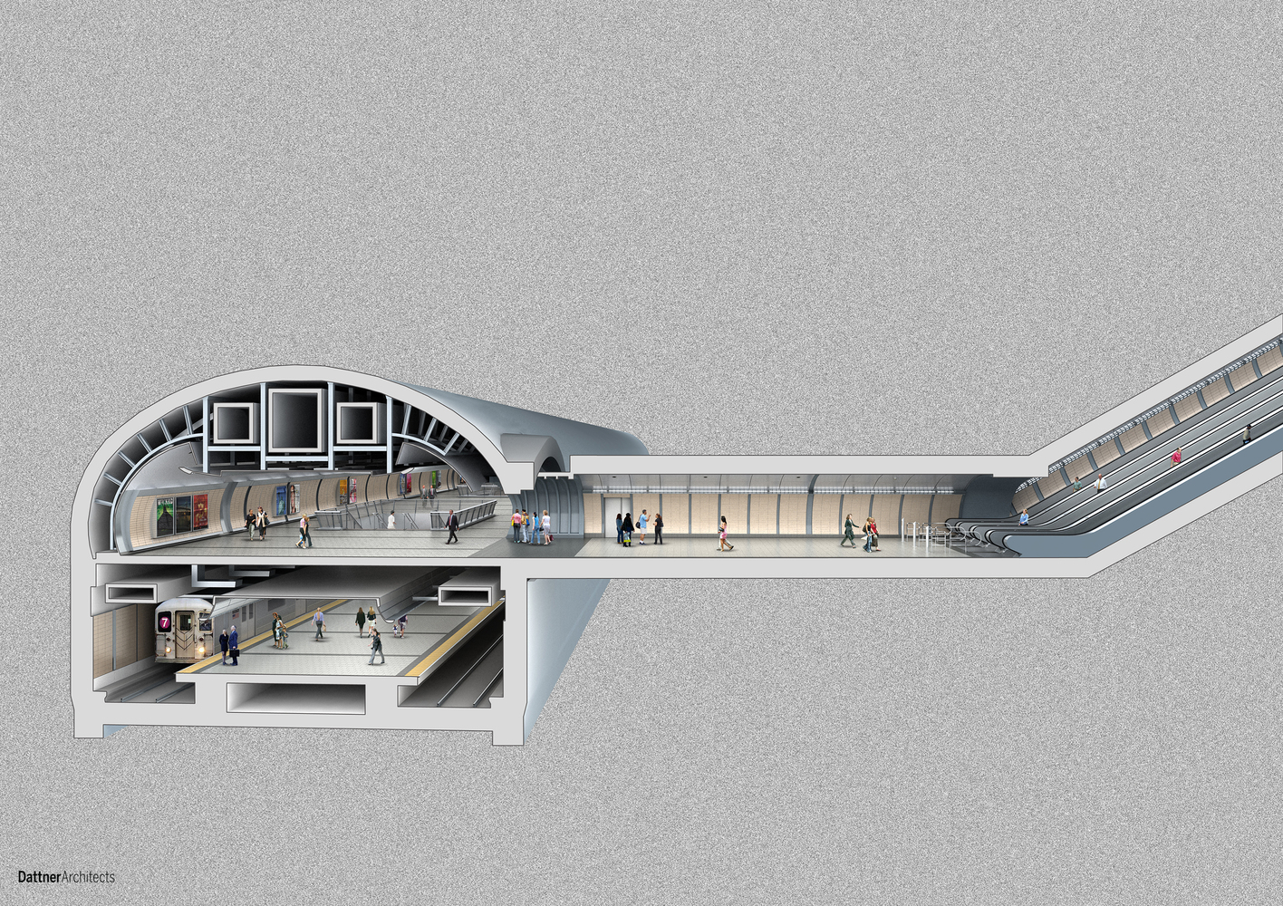 纽约 34 街哈德逊庭院地铁站 | 现代化交通设施的创新设计-43