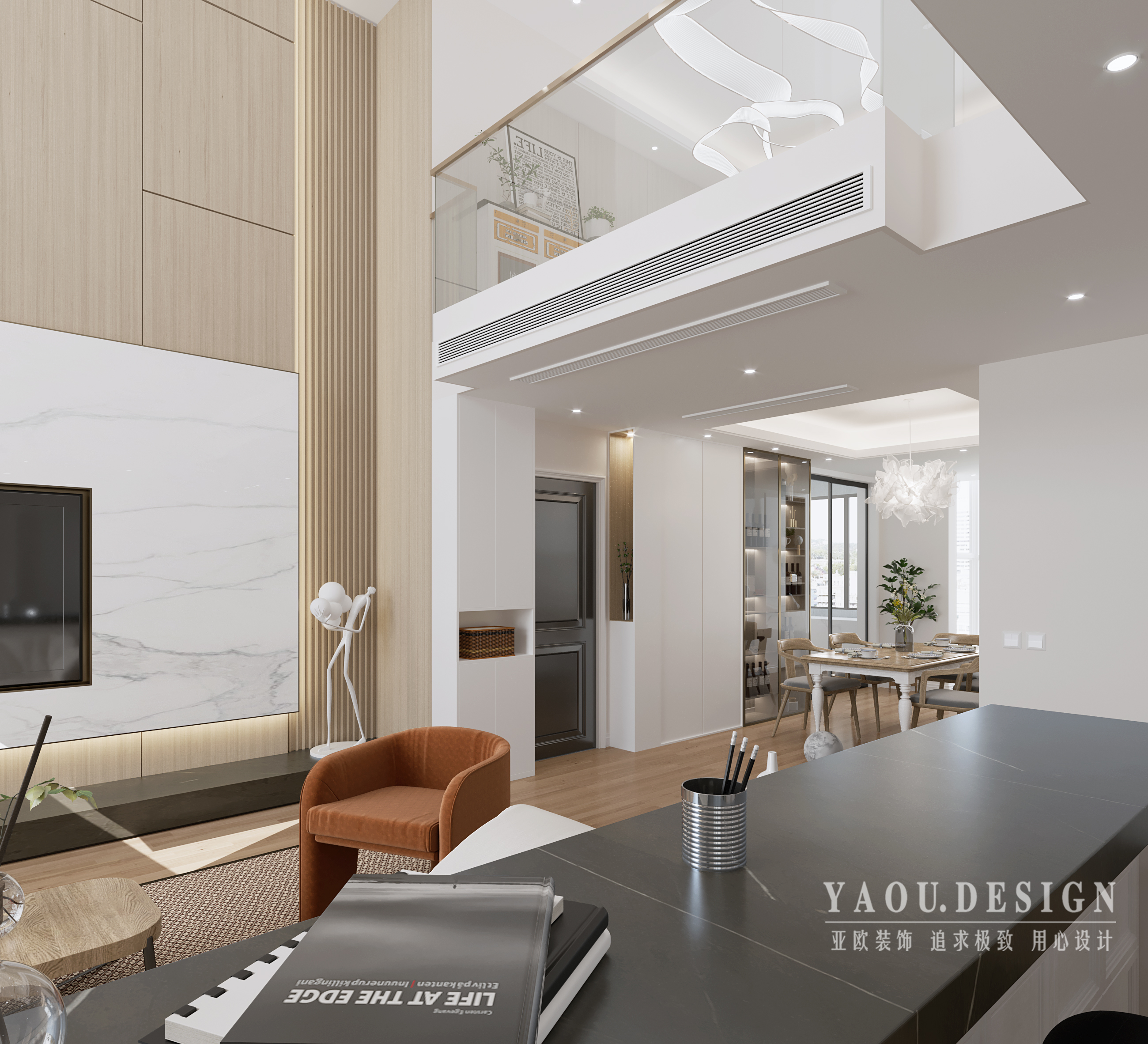 安吉山语城现代复式家居设计丨亚欧设计-10