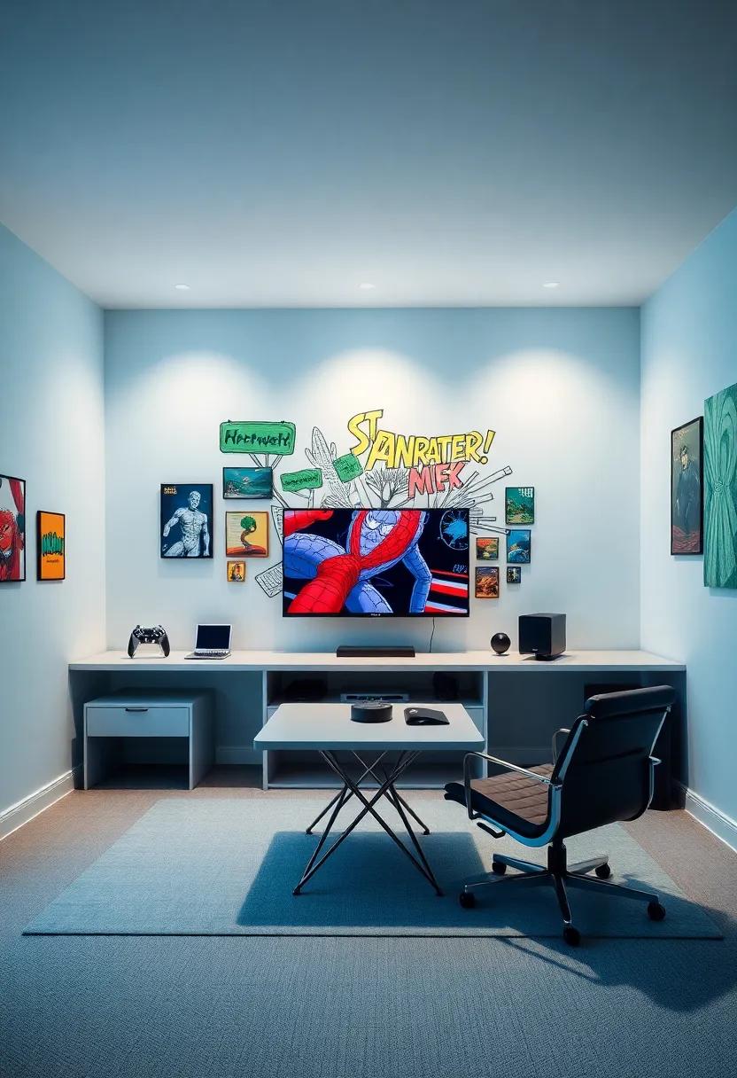 设计终极漫画书男孩青少年房间-14