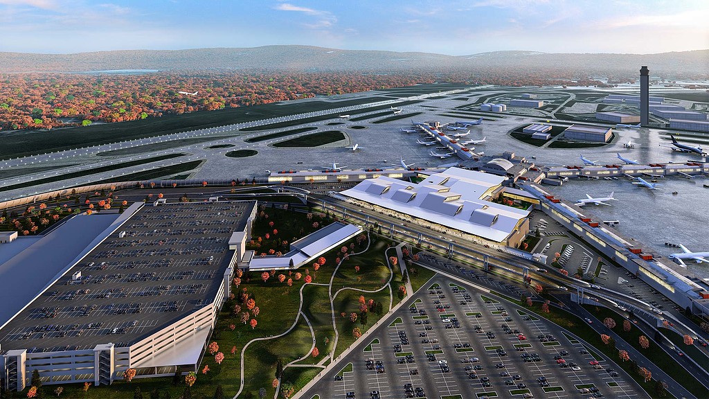 Pittsburgh 国际机场现代改造,呈现科技与自然的和谐融合-1