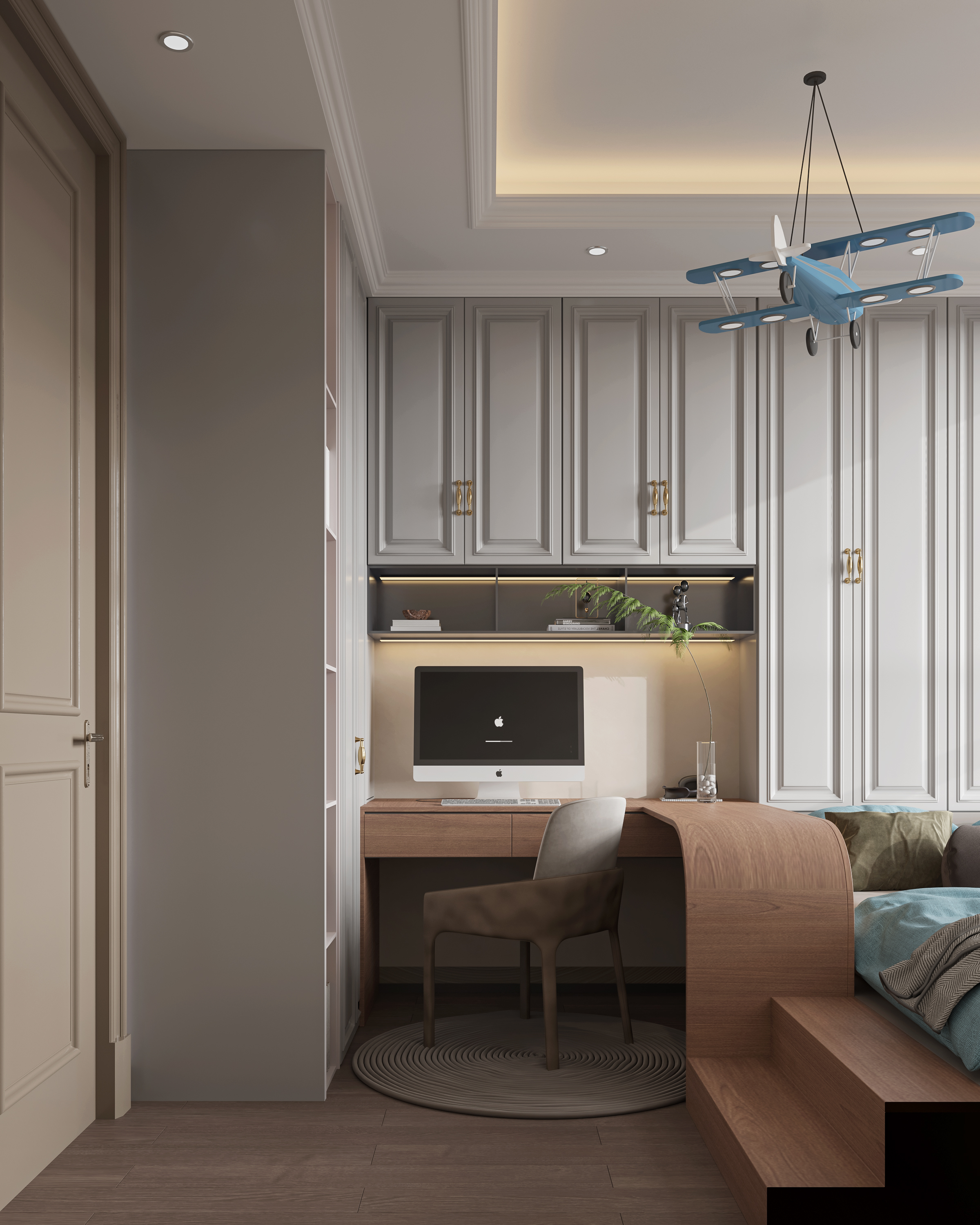 简美客餐厅卧室  效果图表现-2