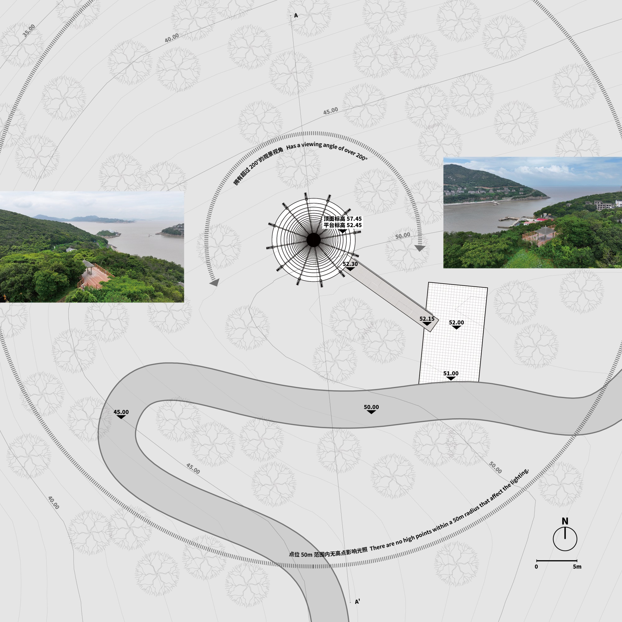 日月同辉 舟山白沙岛观景台设计丨中国舟山丨发生设计工作室-14