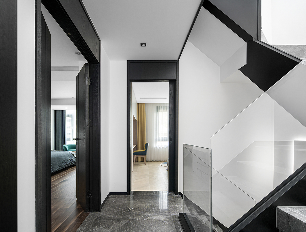 长沙 255㎡极简别墅，黑白灰演绎空间气质-36