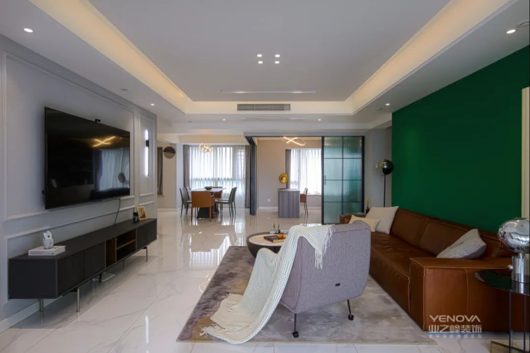 两河森林 143㎡美式轻奢之家丨业之峰-56