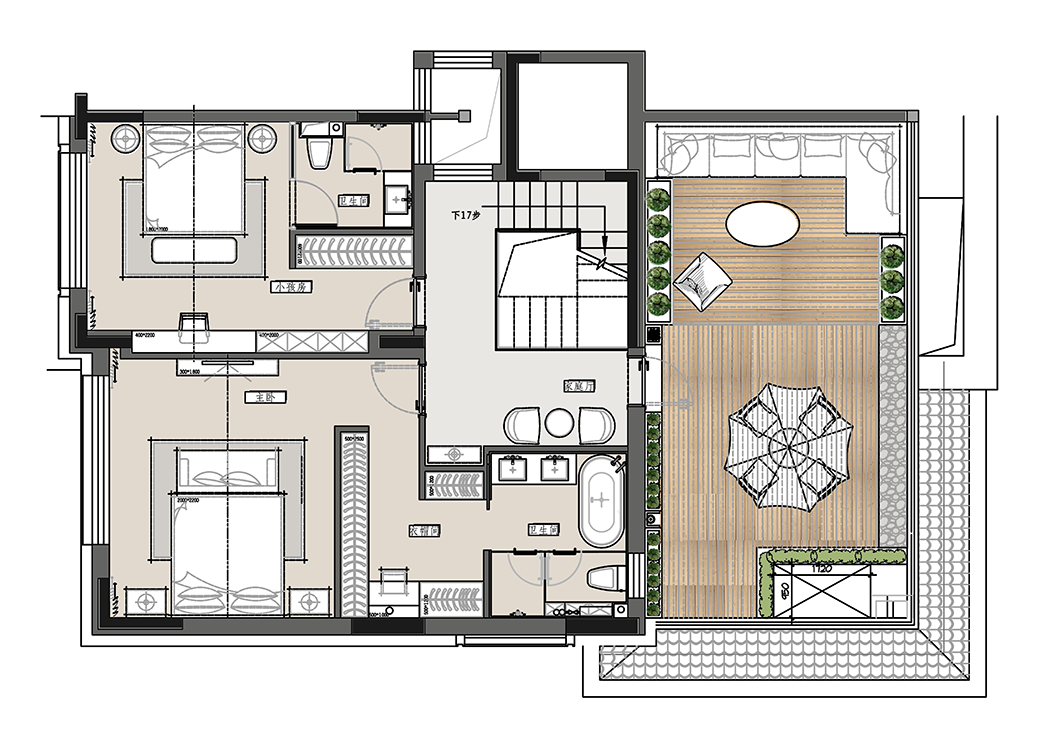 郑州荣盛华府上叠样板间丨中国郑州丨太谷形上,深圳埃利特空间艺术有限公司-45