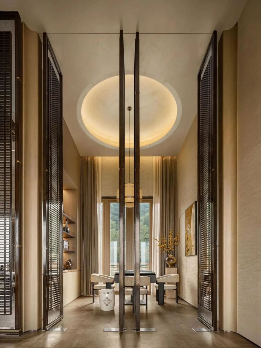 176㎡新中式美学宴会厅样板间设计丨紫香舸设计-44