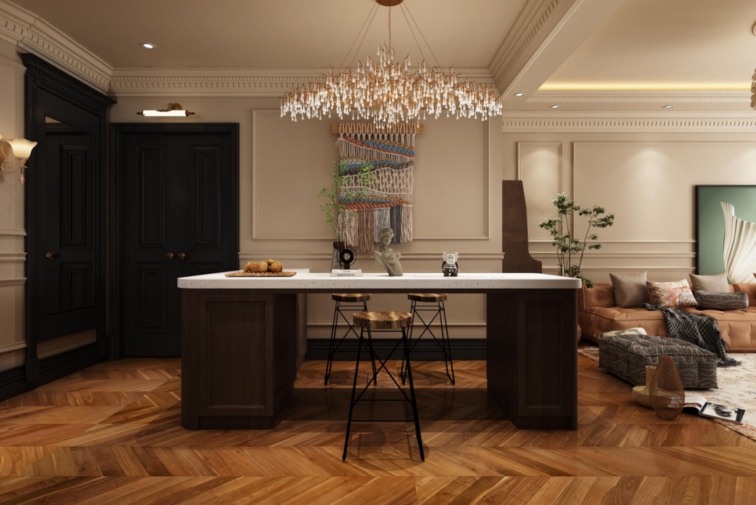 复古美式风室内设计丨居然装饰北四二部-22