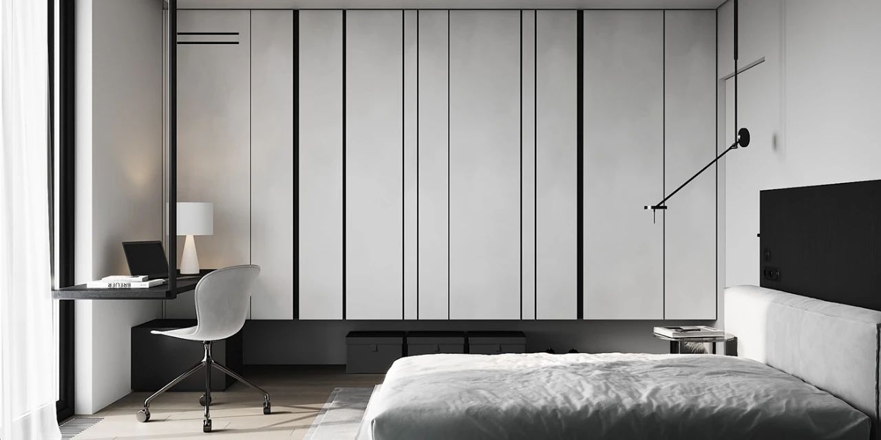 基辅黑白灰禁欲系家居,Anastasiia Reznichenko 现代设计典范-20