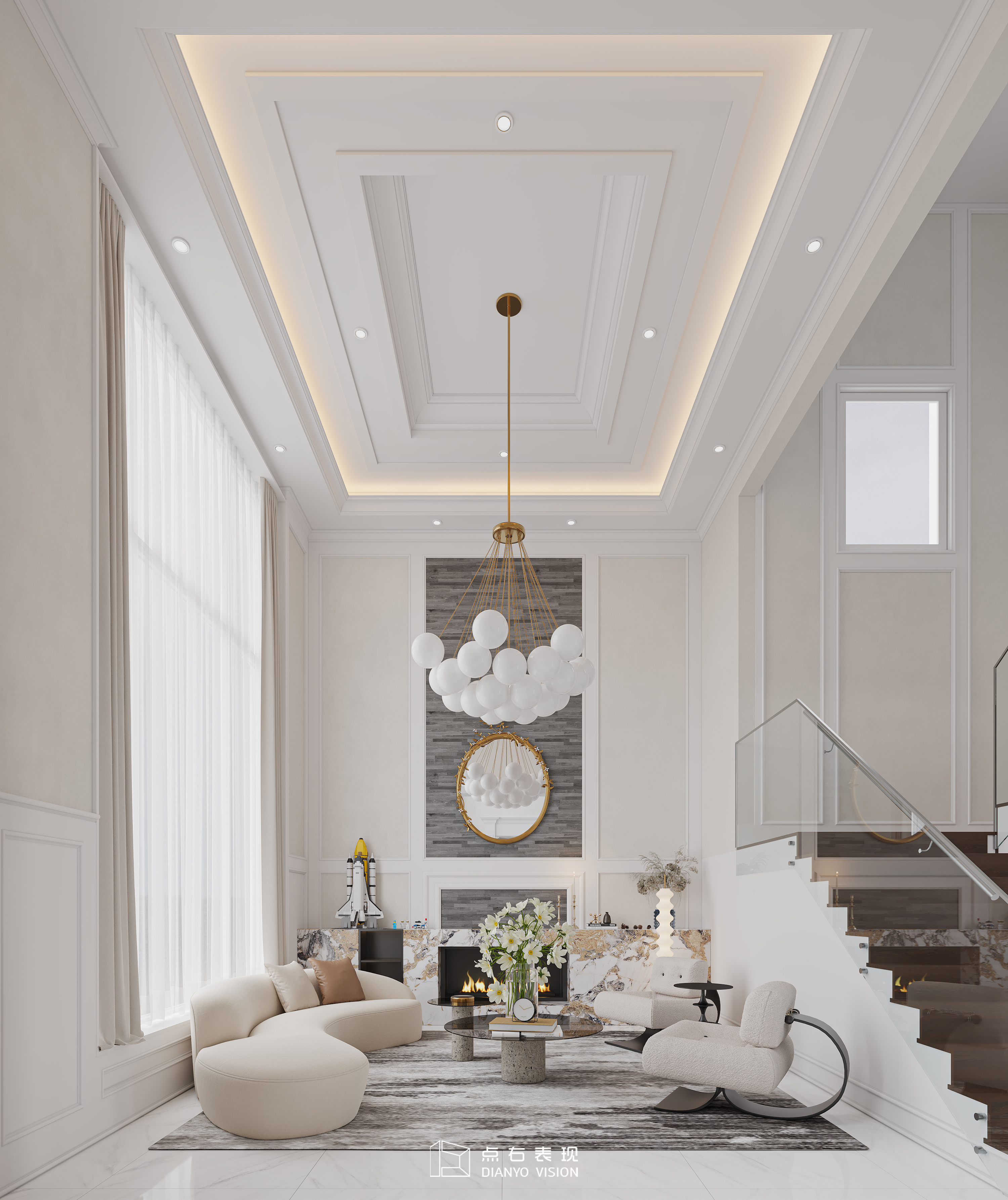 轻法式风格设计丨点右效果图表现-6