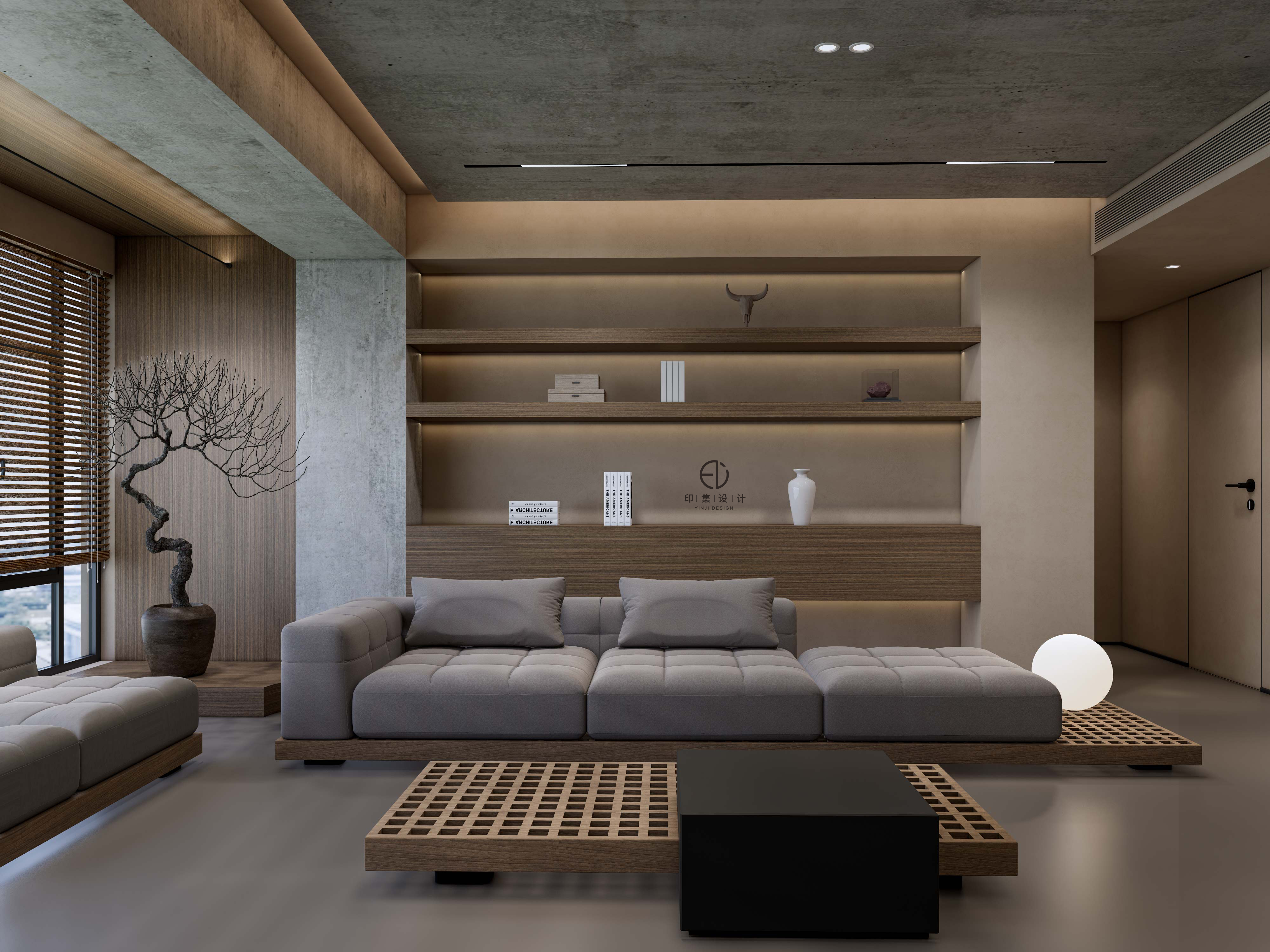 128㎡黑胡桃侘寂风：身居简素，黯然亦安然-3