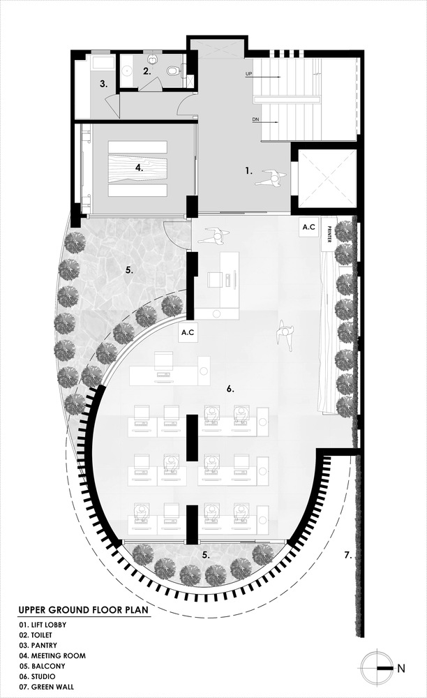 新德里创新树形建筑设计工作室丨印度新德里丨Arun Sharma-23