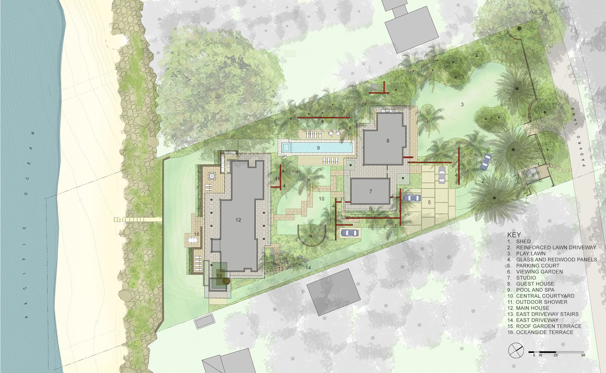 加州海岸别墅景观设计 | 模糊室内外界限,打造绿色生态空间-4