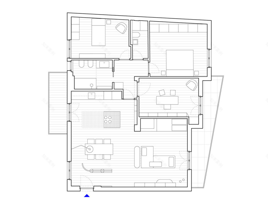 重塑空间的“岛屿”公寓-12