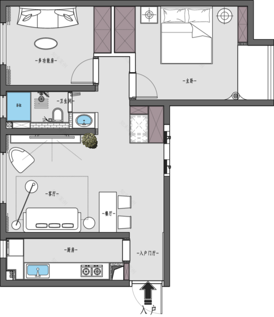 奶油风格的温馨家居设计丨中国西安丨西安.大小空间设计-32