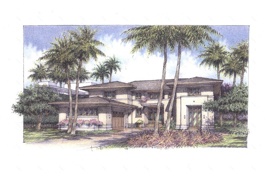 迈阿密海滩私人住宅——现代简约风格与自然元素的完美融合-4