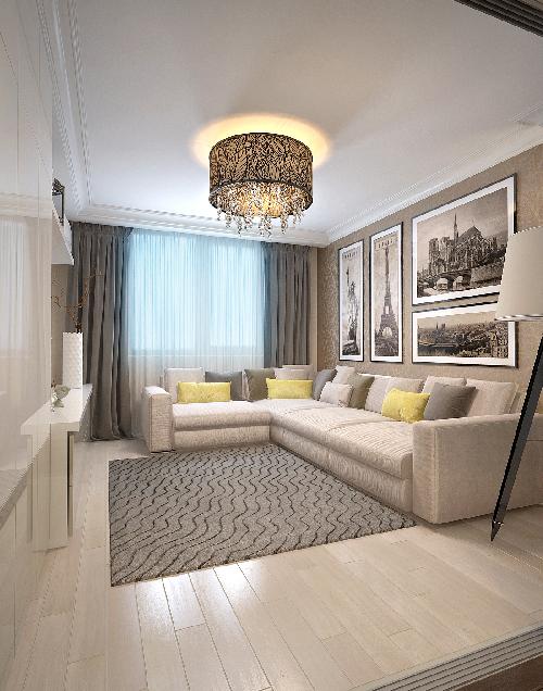 67平米公寓室内设计项目丨俄罗斯莫斯科丨莫斯科设计学院室内设计工作室-19