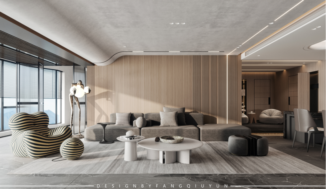 现代轻奢大平层设计-11