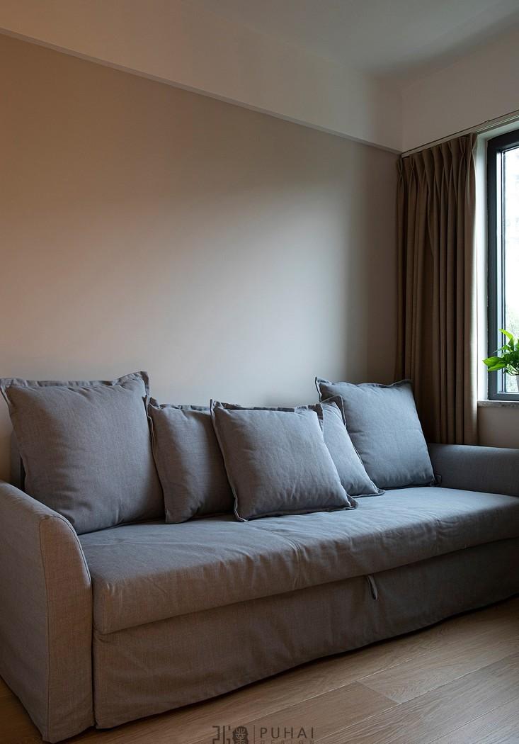 89㎡现代简约三居室，点亮生活的活力橙色沙发-39