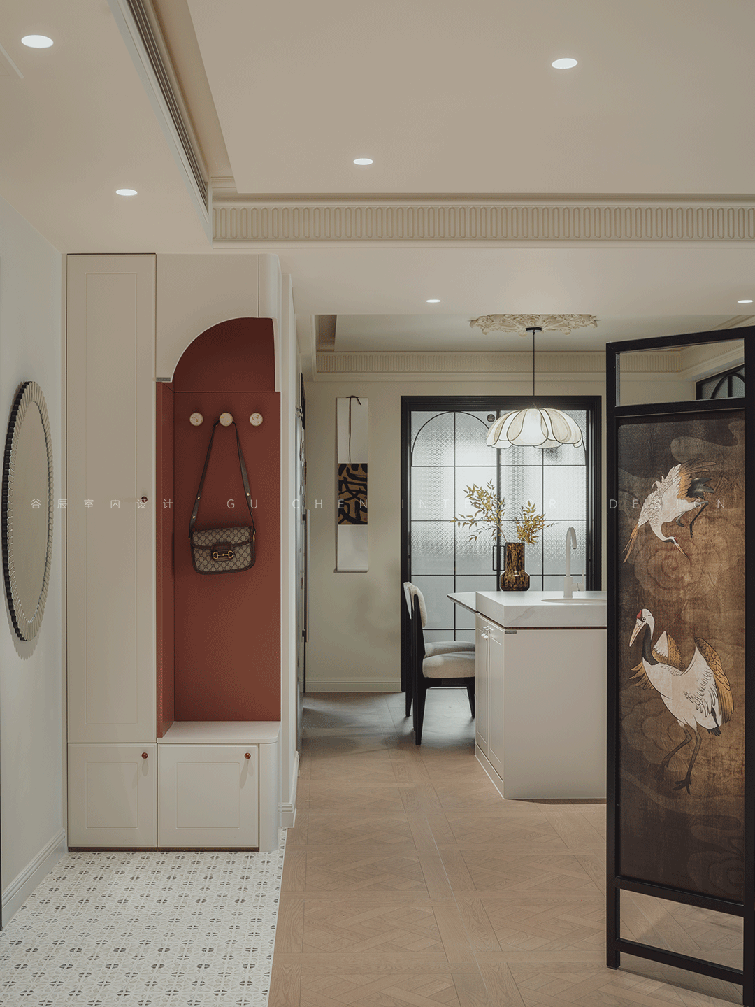 安徽黄山玉屏齐云府复古风家装设计丨中国黄山丨谷辰设计-12