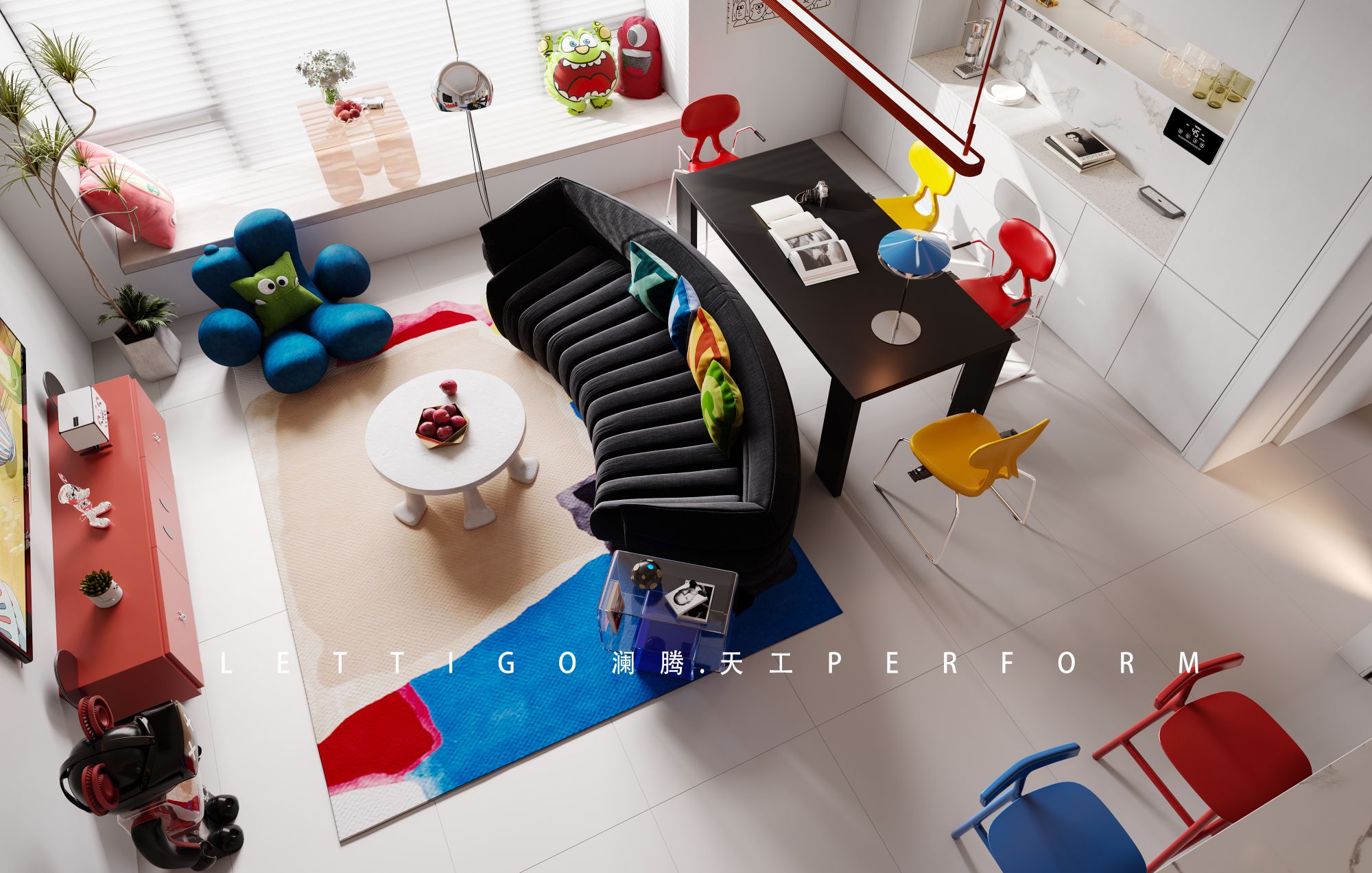 多巴胺风格让家居生活变得五颜六色-3