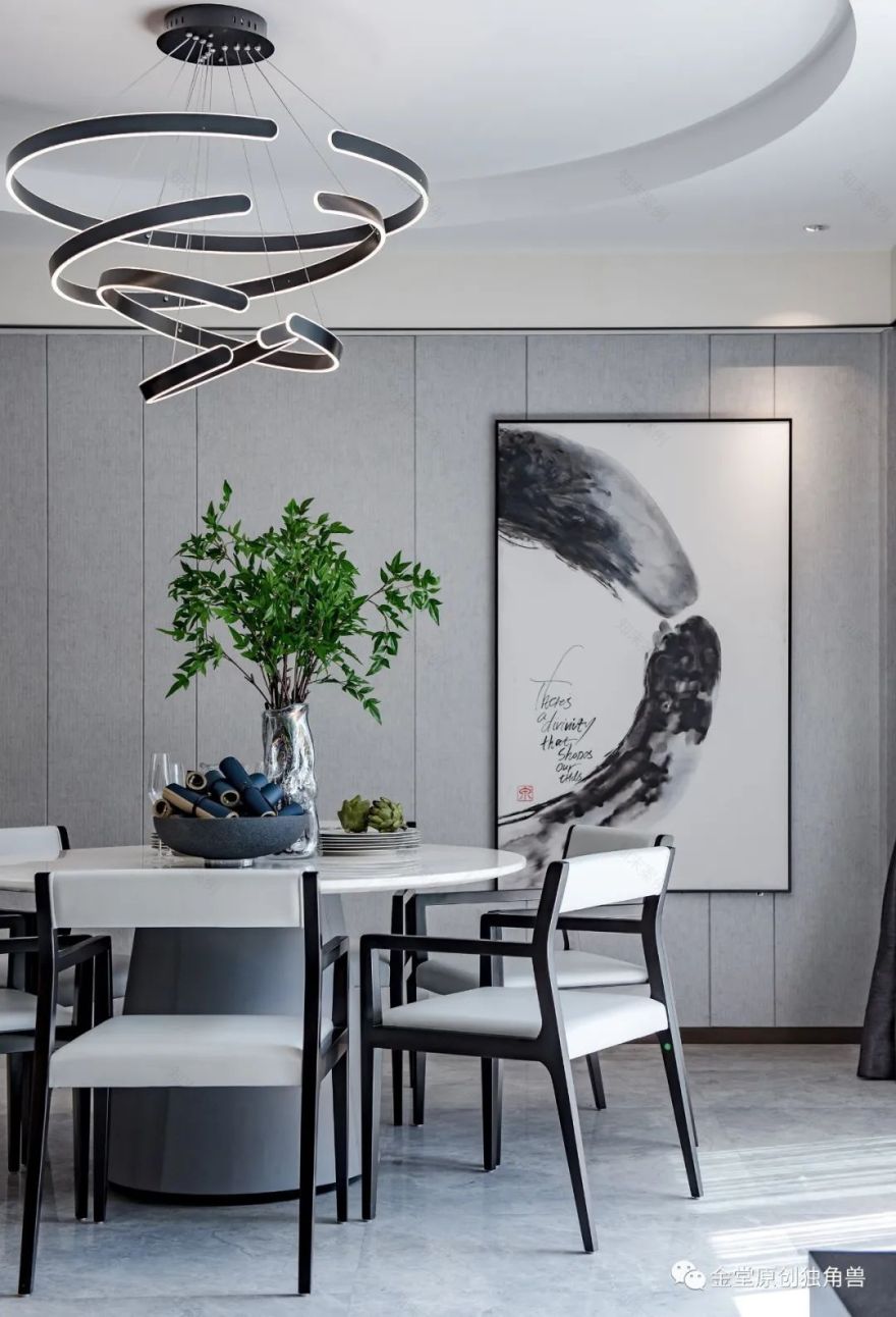 达文设计 | 杭州融创东麟府别墅,简美东方的诗意日常-25