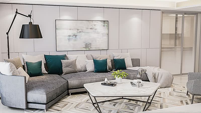 现代风盛德大厦平层设计丨李健锋-2