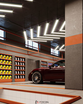 埃及 Oil Changing Center 工业风停车场设计丨ADCON