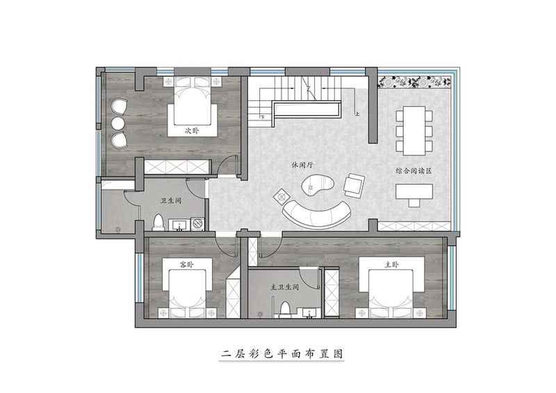 北京北城别墅设计 | 黑白色调打造简约艺术空间-10
