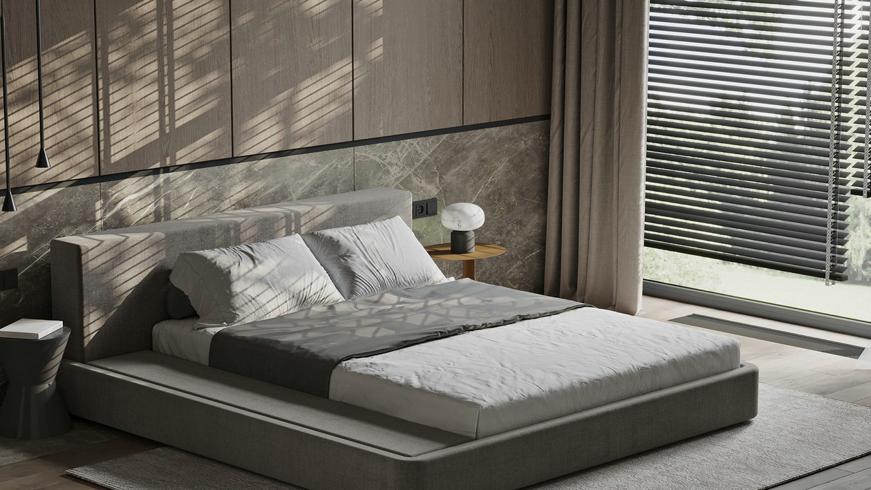 胡桃木与黄色打造的优雅空间-15