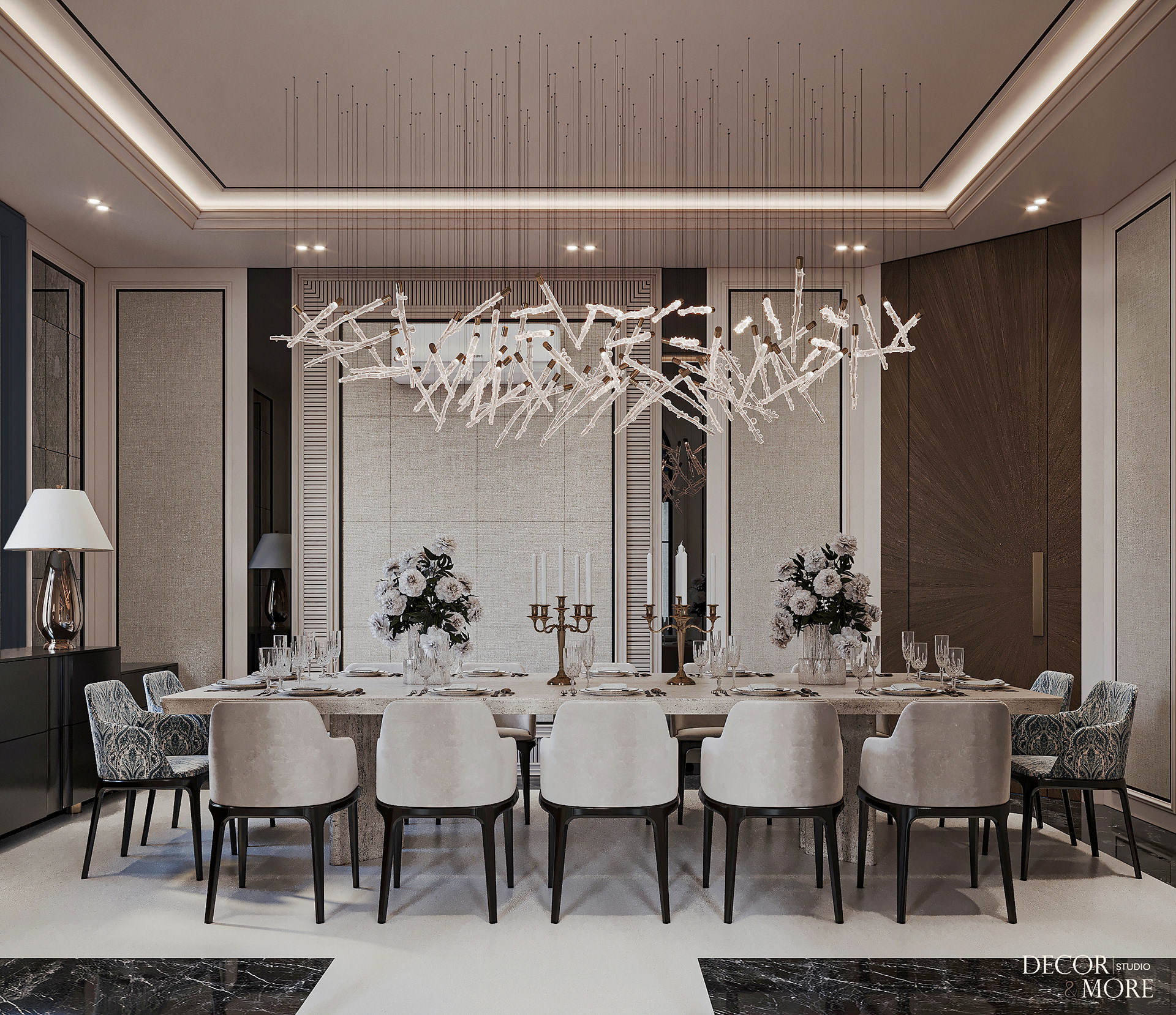 主议会厅及餐厅设计丨沙特阿拉伯丨DECOR&MORE STUDIO-14