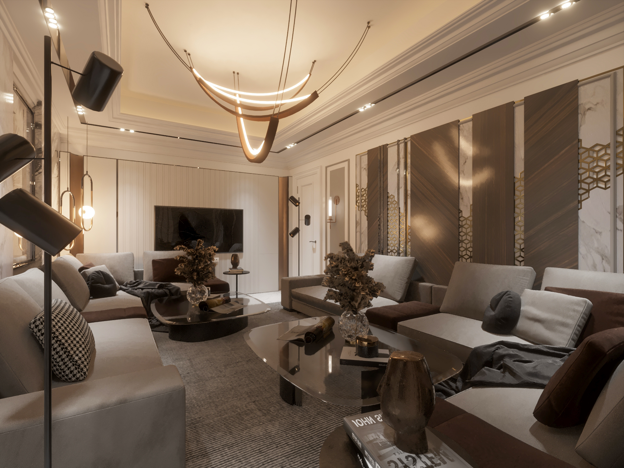 Neo Classic Womna Living Room Villa 180 Meter-0