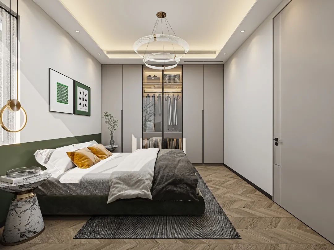 轻奢风三室空间设计丨中国渭南丨西安大小空间设计-24