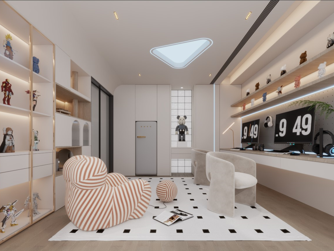  案例更新 300㎡上海别墅 现代奶油风-14