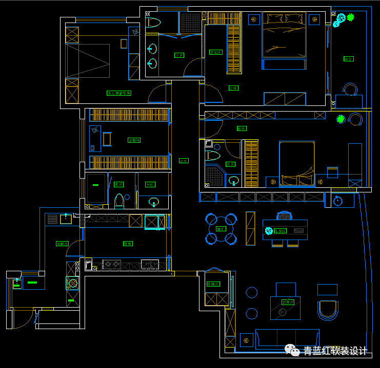 翡丽滨江 180m²现代复古家居设计-9