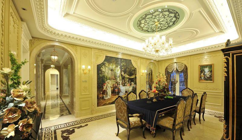 深圳塞纳湾高端别墅软装设计效果图-美式新古典别墅软装效果图-10