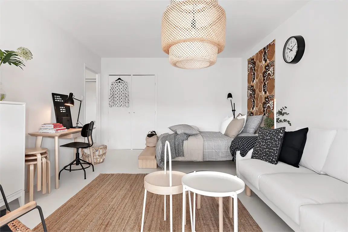 小空间大变身 | 瑞典清新风格公寓的装饰秘密-3