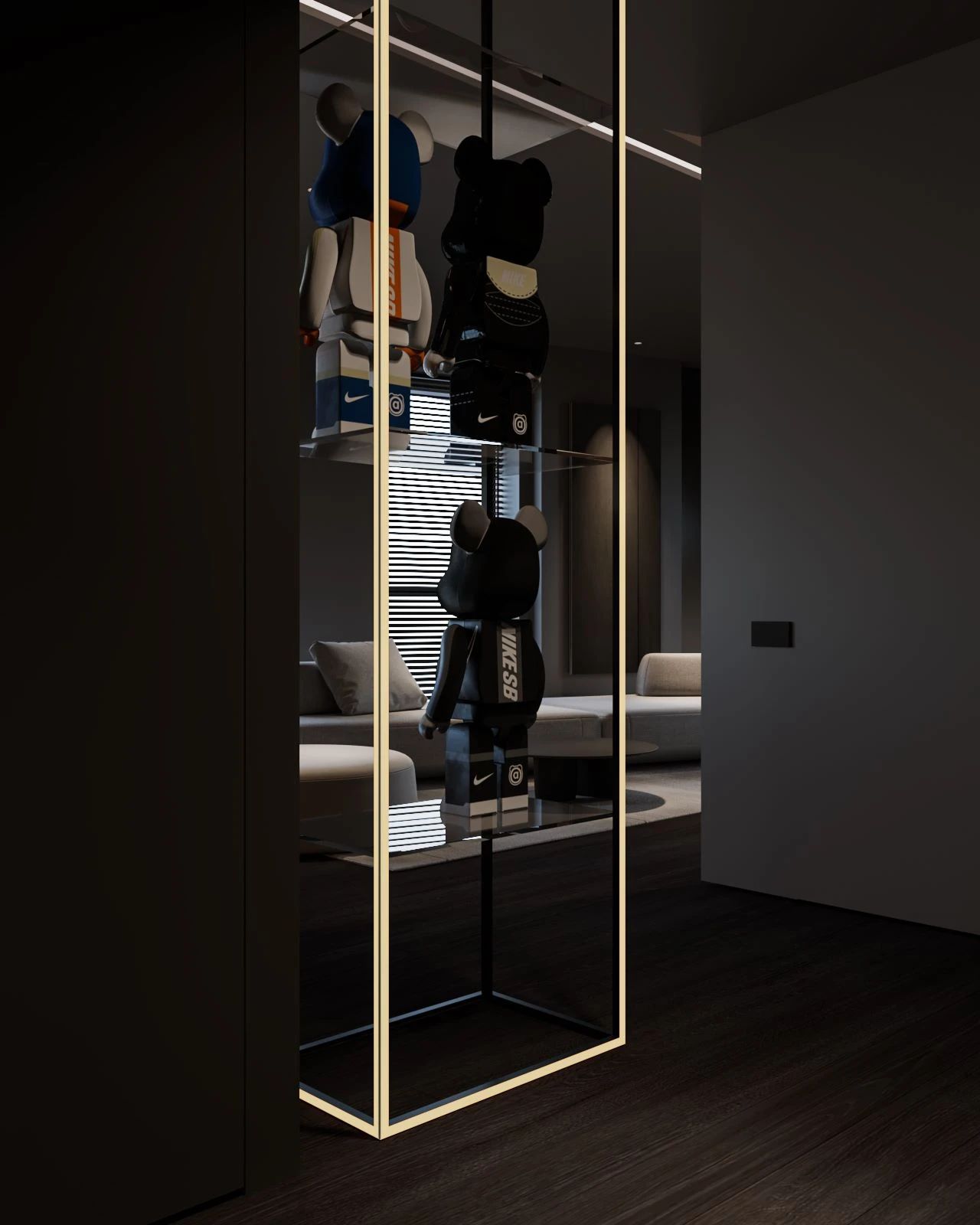 97㎡黑色调公寓设计-18