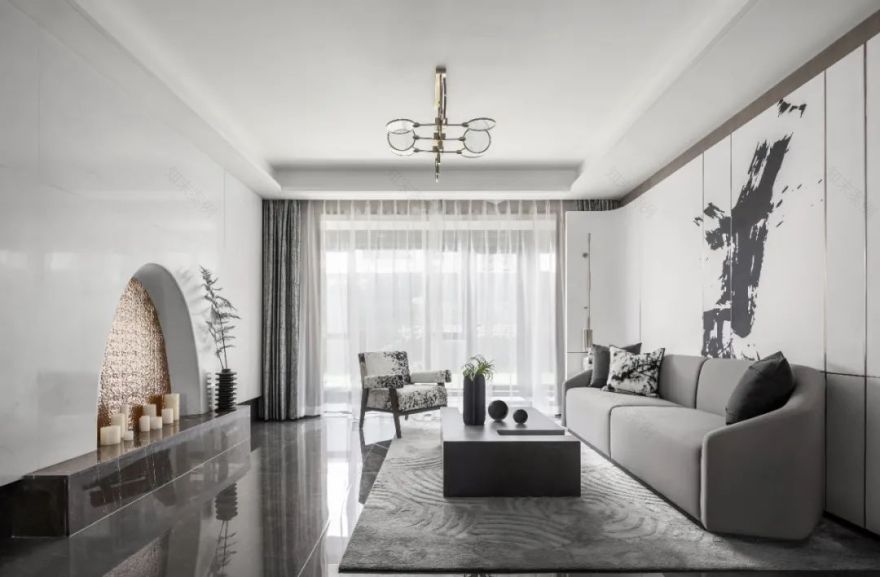 银川中海半岛华府·现代中式宝格丽风尚住宅丨中国银川丨广州灵西里渡软装饰设计有限公司-9