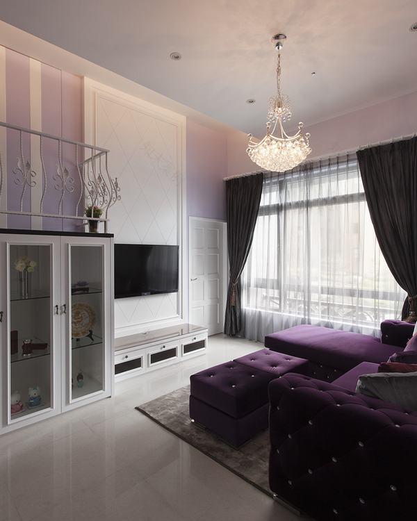 23 坪紫色浪漫屋,空间利用与风水改造的完美结合-0