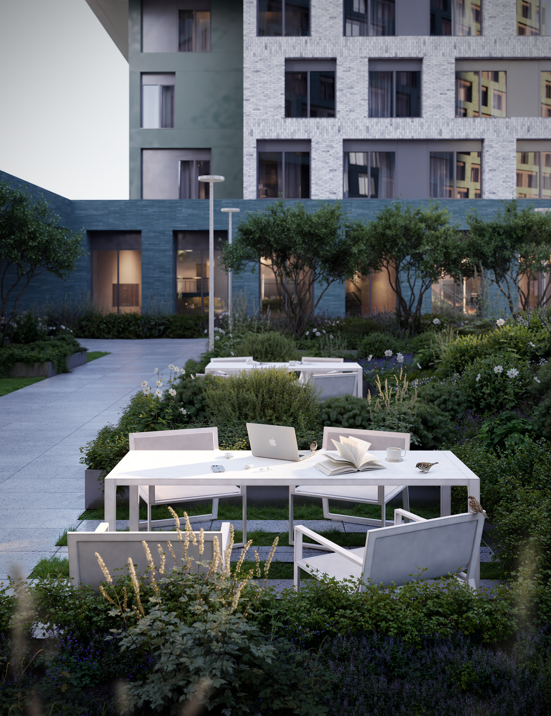 新住宅综合体内部庭院景观可视化设计丨A4 Studio-16