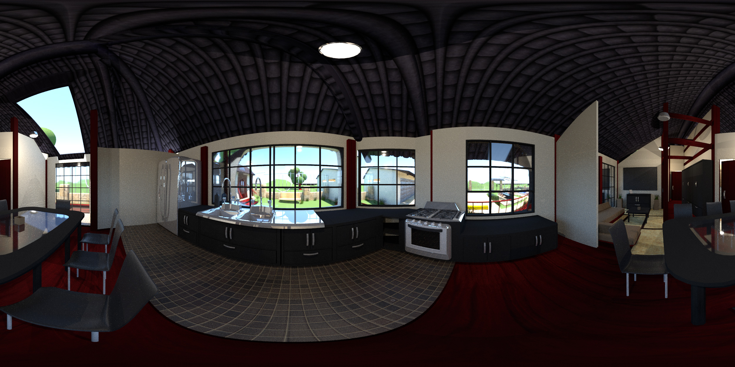 cartoon japanese modern house-13