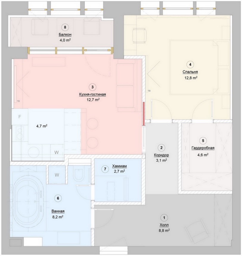 Wine House单身公寓设计-34