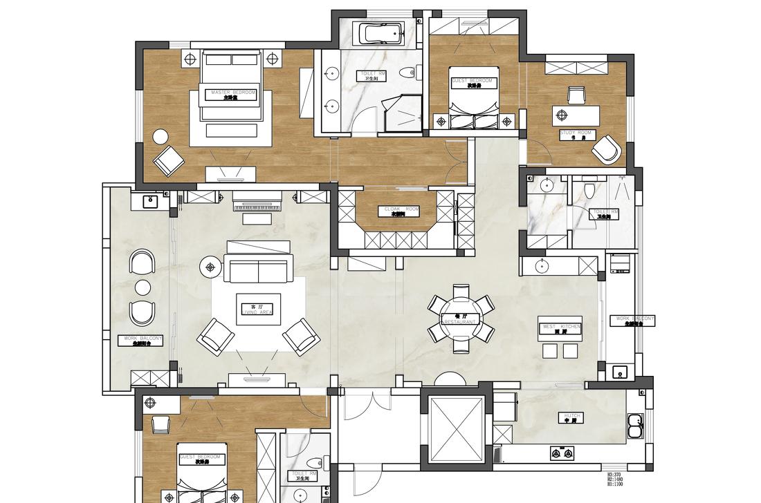 《幻城》245㎡美式公寓,低奢温馨的艺术空间-24