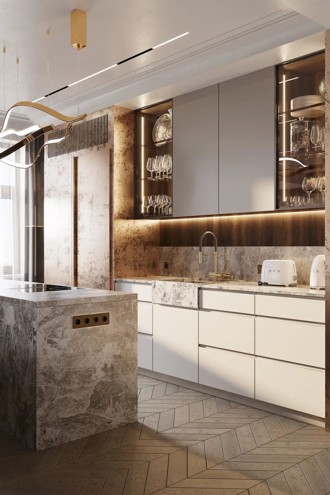 俄罗斯莫斯科 192·4㎡私人豪宅设计丨Julia Design-21