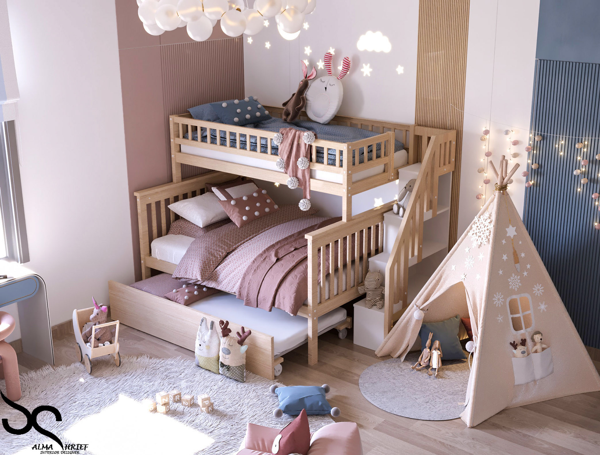 儿童卧室设计丨SALMA SHRIEF-8