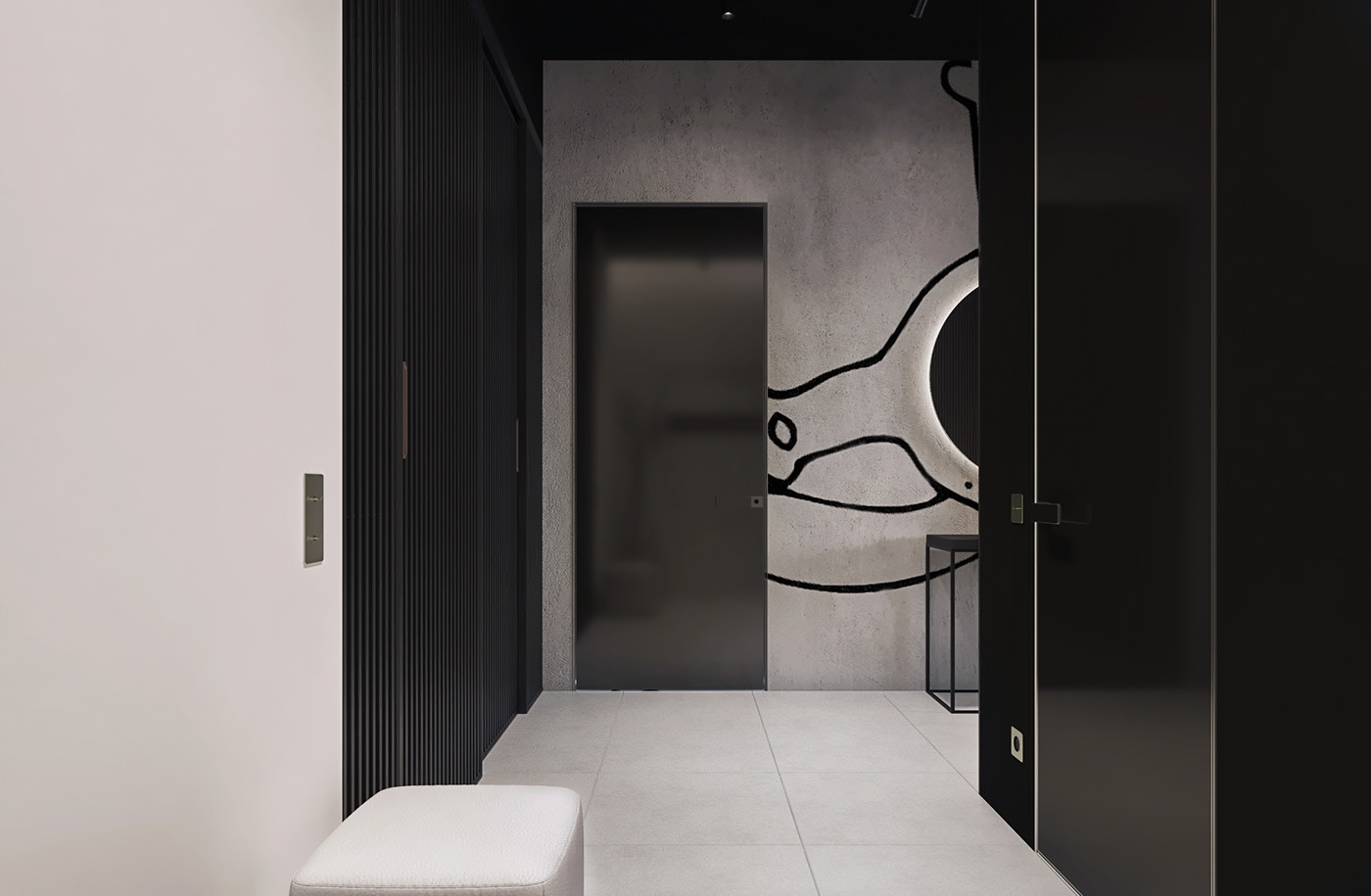 67平米--极简黑白空间-0