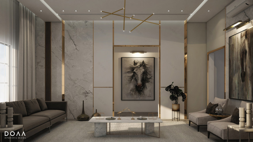 舒适与豪华别墅内部丨Doaa Interior-14