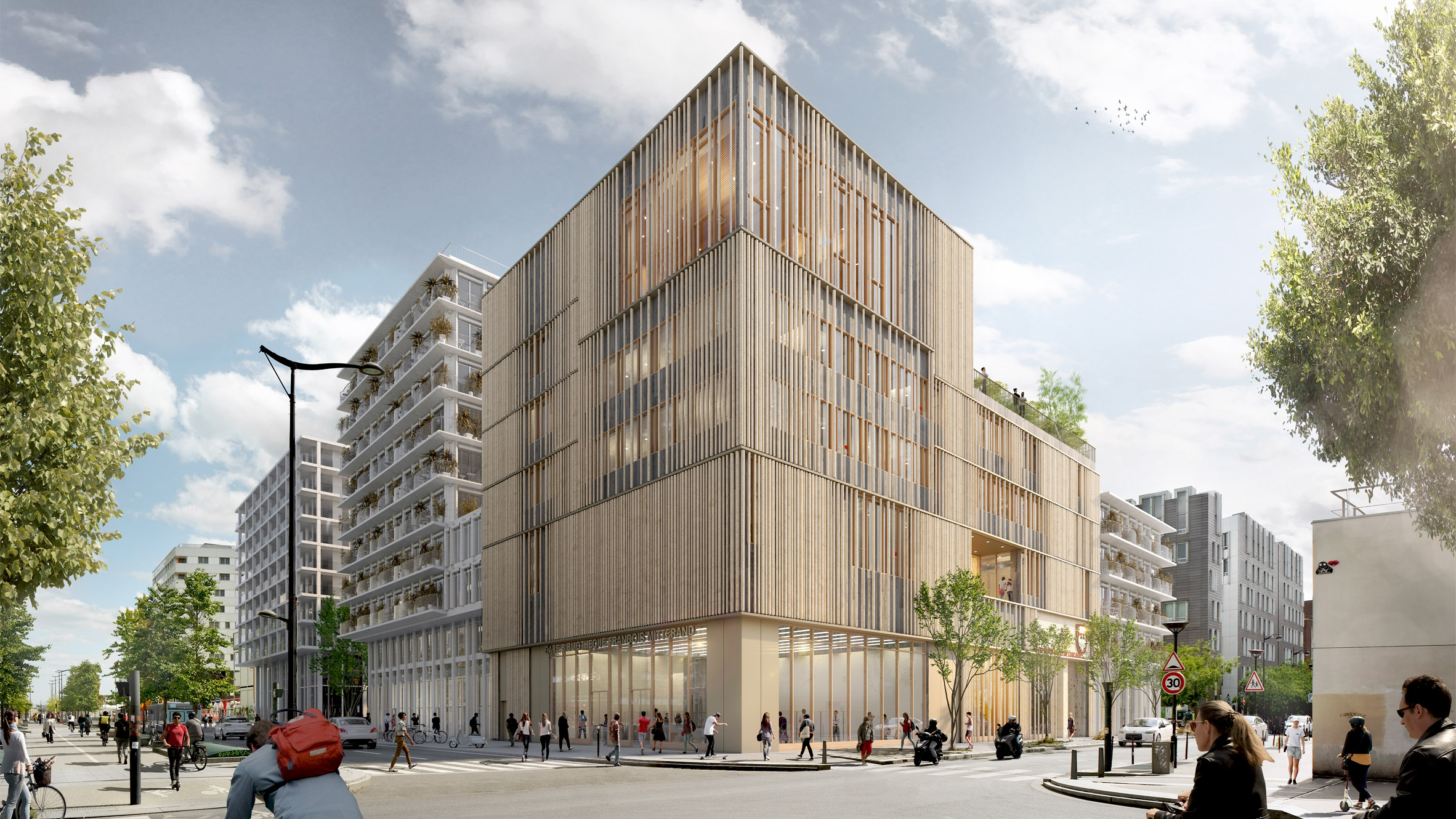 Images reveal construction of Studio Gang university in Paris built with 50 per cent natural materials-0