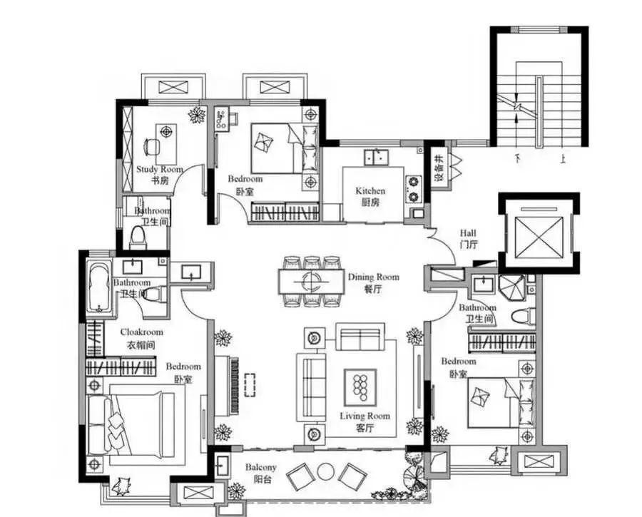 现代平层公寓设计丨中国芜湖丨芜湖鸿鹄设计-1