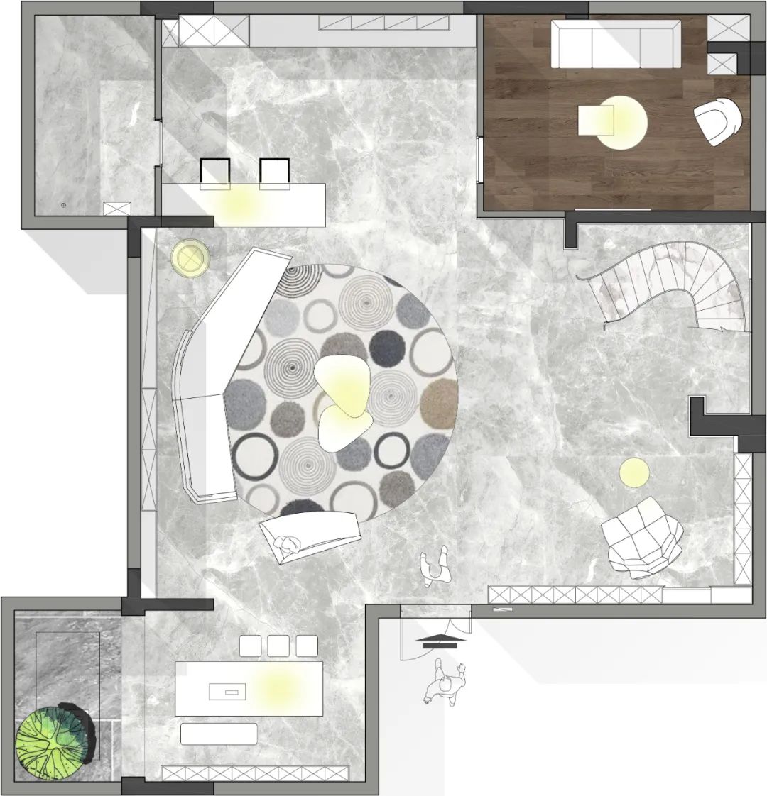 公园里地复式现代轻奢家居设计丨中国合肥丨安徽飞墨设计-66